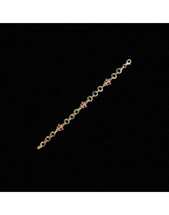 14 Ayar Altın Kelebek Motifli Çocuk Künyesi