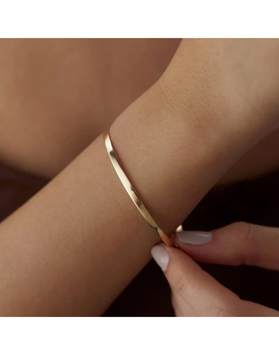 14 Ayar Altın Kibrit Çöpü Bilezik