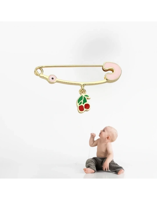 14 Ayar Altın Kiraz Bebek İğnesi