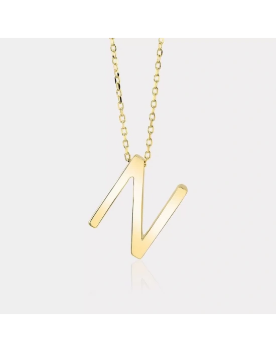 14 Ayar Altın Kişiye Özel Çapraz Harf Kolye