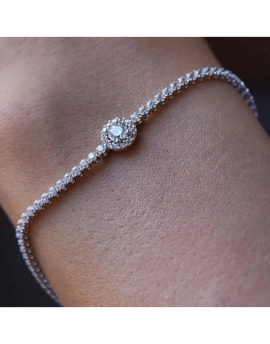 14 Ayar Altın Kronet Sıra Su Yolu Bileklik