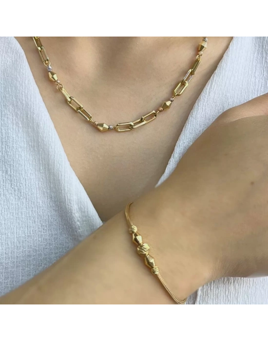 14 Ayar Altın Küp Dorika Set Takımı