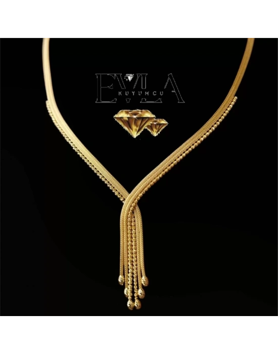 14 Ayar Altın Mesh Örgü Düğün Seti Takımı