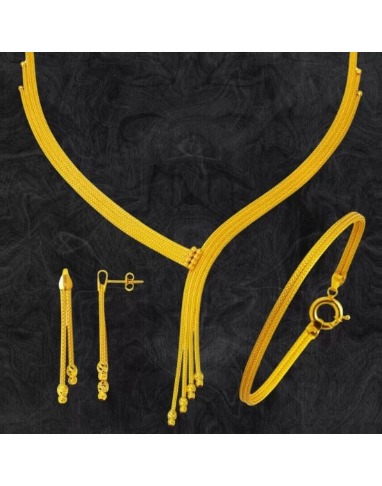 14 Ayar Altın Mesh Örgü Set Takımı