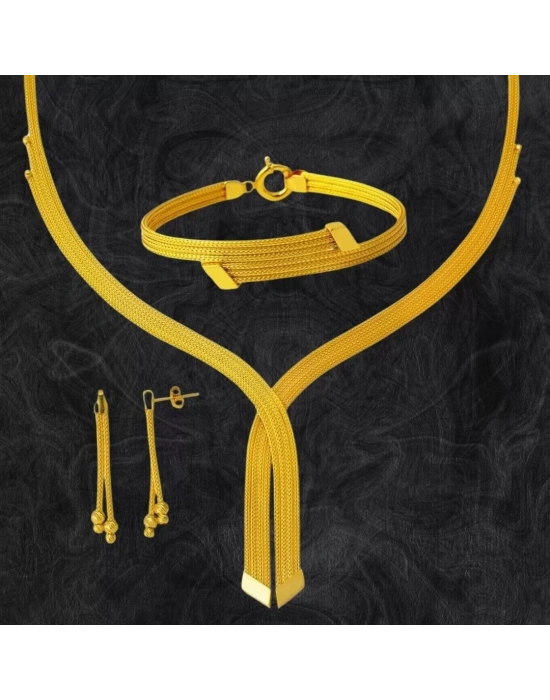 14 Ayar Altın Mesh Örgü Set Takımı