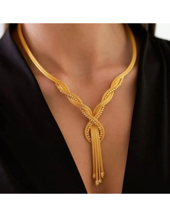 14 Ayar Altın Mesh Örgü Set Takımı