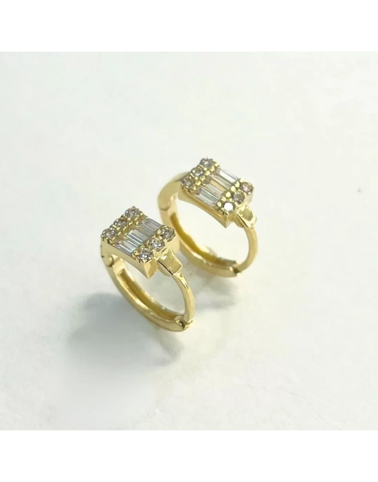 14 Ayar Altın Mini Baget Küpe