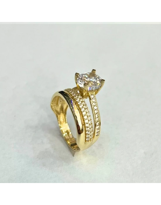 14 Ayar Altın Mini Klasik Tektaşlı Alyans