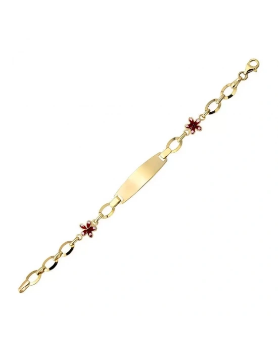 14 Ayar Altın Motifli Çocuk Künyesi