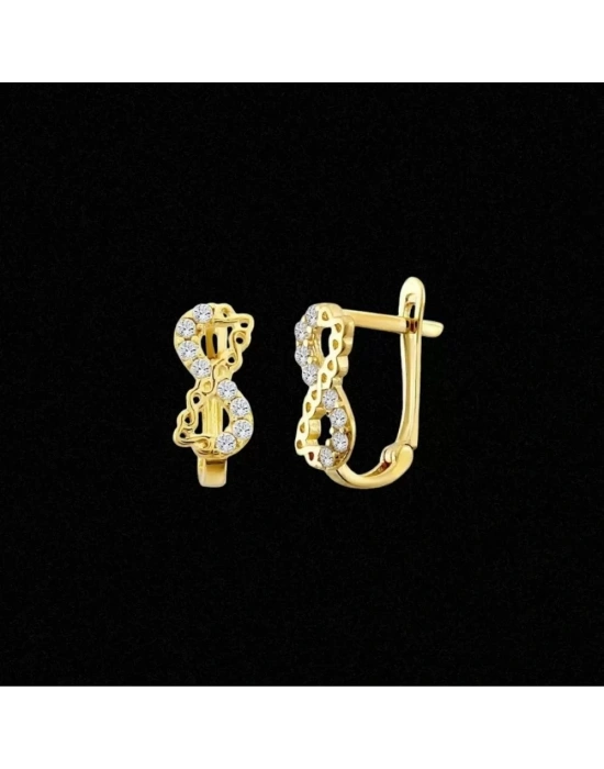 14 Ayar Altın Motifli Çocuk Küpesi