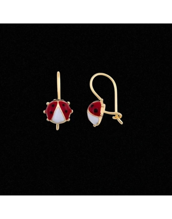 14 Ayar Altın Motifli Çocuk Küpesi