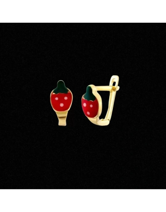 14 Ayar Altın Motifli Çocuk Küpesi