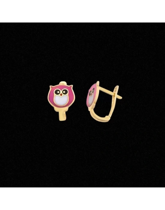 14 Ayar Altın Motifli Çocuk Küpesi