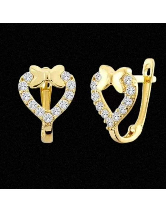 14 Ayar Altın Motifli Çocuk Küpesi