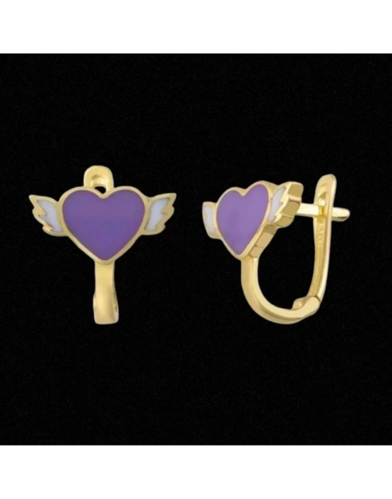 14 Ayar Altın Motifli Çocuk Küpesi