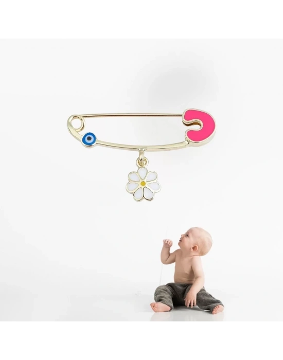 14 Ayar Altın Papatya Bebek İğnesi