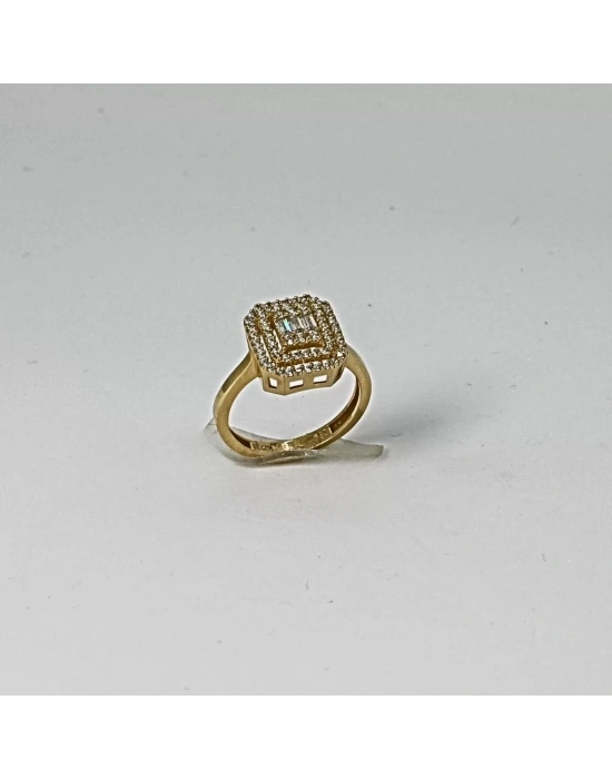 14 Ayar Altın Parçalı Baget Yüzük