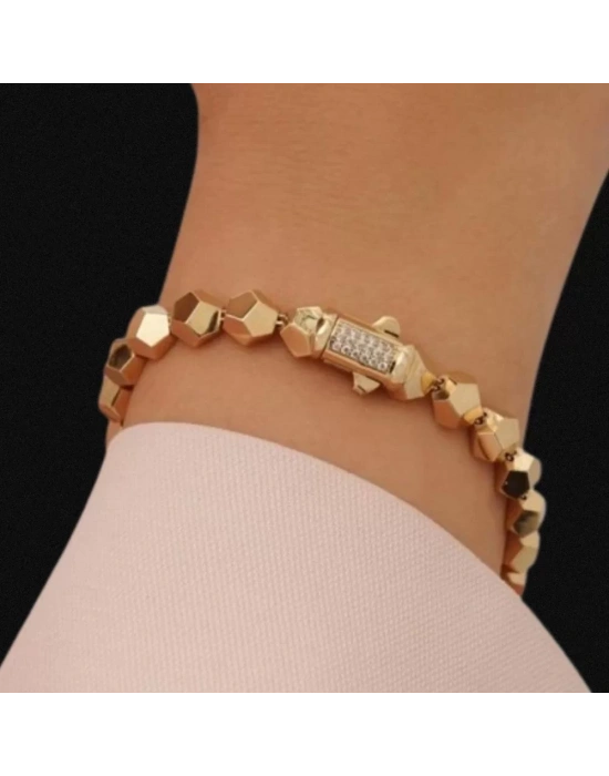 14 Ayar Altın Petek Bileklik