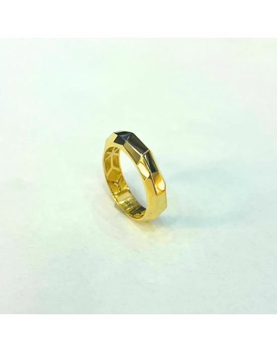 14 Ayar Altın Prizma Yüzük