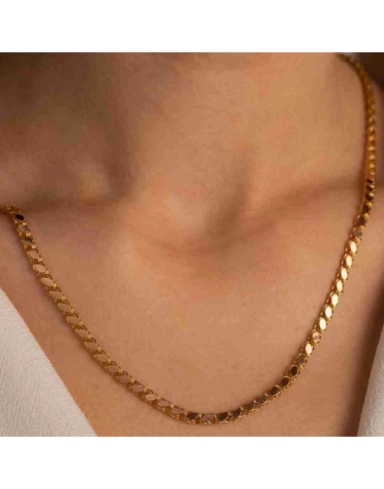 14 Ayar Altın Pullu Zincir