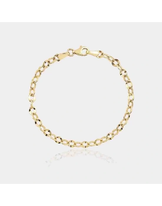 14 Ayar Altın Sade Çocuk Bilekliği