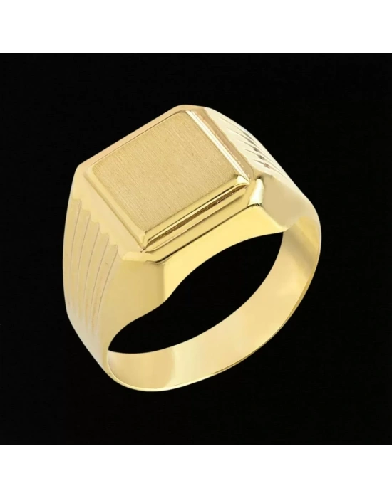 14 Ayar Altın Sade Erkek Yüzüğü