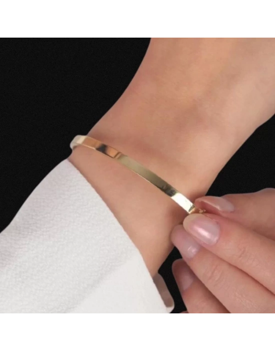 14 Ayar Altın Sade Kelepçe