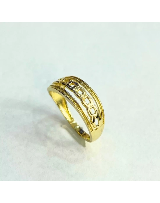 14 Ayar Altın Sade Kemer Yüzük