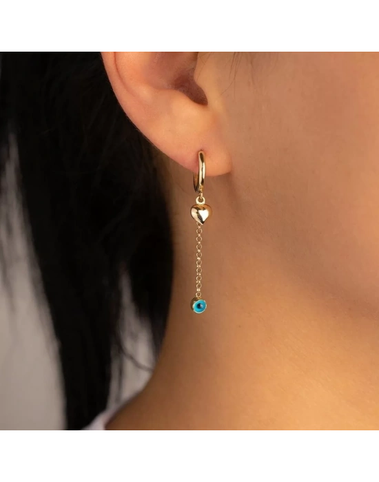 14 Ayar Altın Sallantılı Göz Küpe