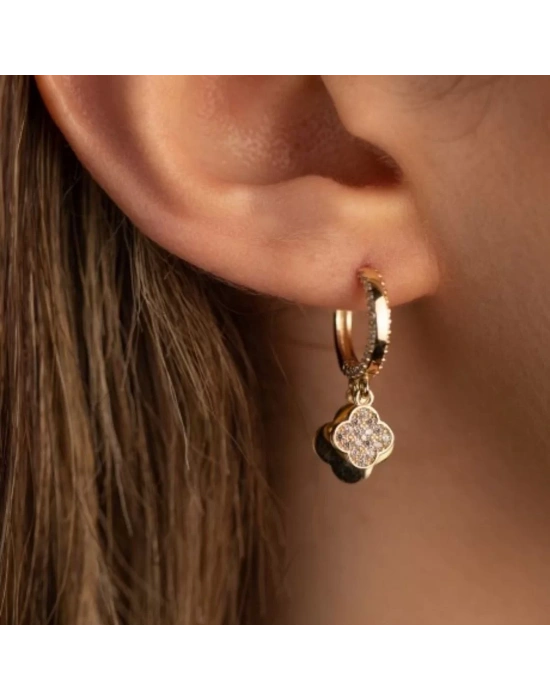 14 Ayar altın sallantılı küpe