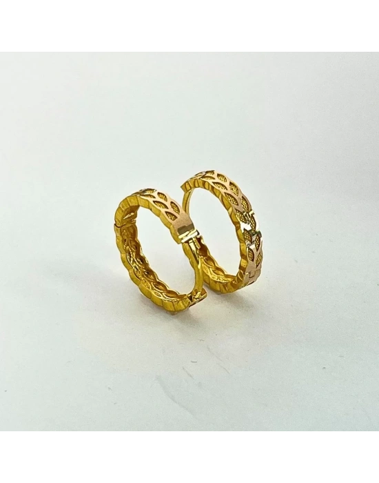 14 Ayar Altın Sarı Başak Küpe