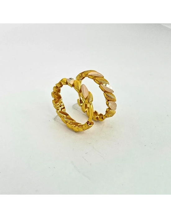 14 Ayar Altın Sarı Burma Küpe