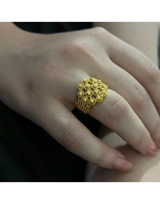 14 Ayar Altın Sarı Dorika Yüzük