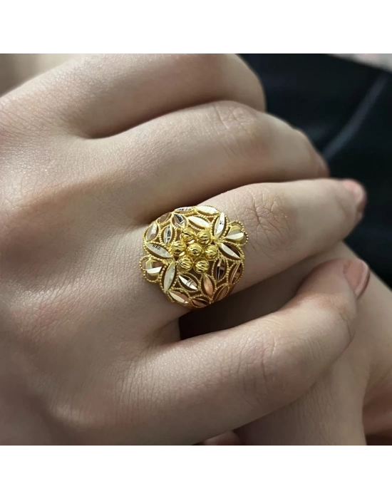 14 Ayar Altın Sarı Dorika Yüzük