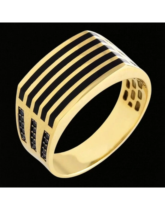 14 Ayar Altın Sıralı Erkek Yüzüğü