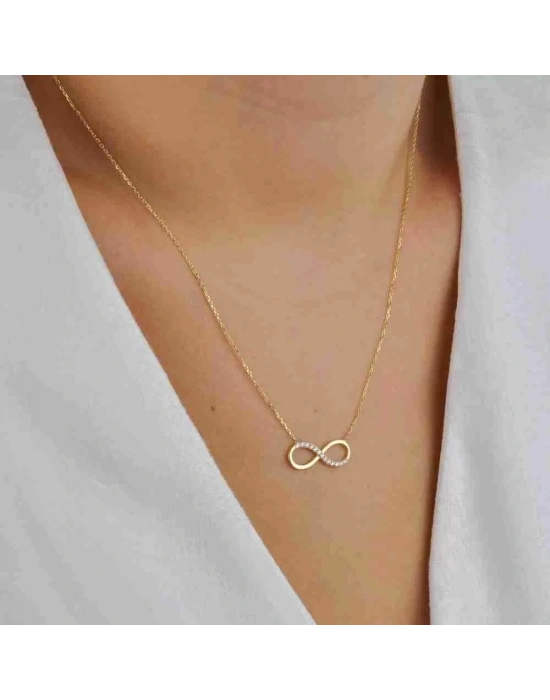 14 Ayar Altın Sonsuzluk Kolye