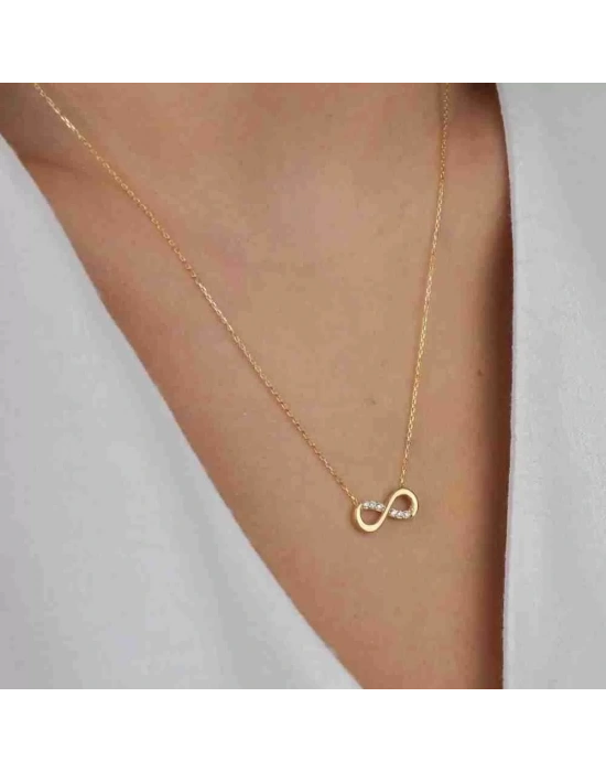 14 Ayar Altın Sonsuzluk Kolye