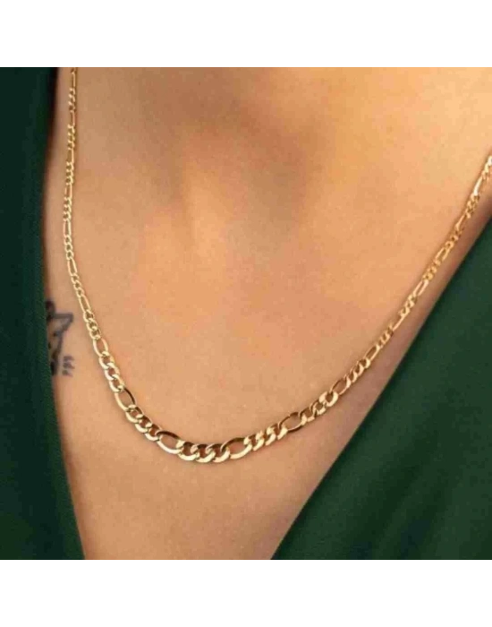 14 Ayar Altın Süzme Figaro Zincir