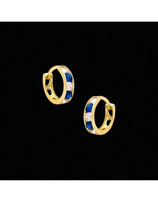 14 Ayar Altın Taşlı Motifli Çocuk Küpesi