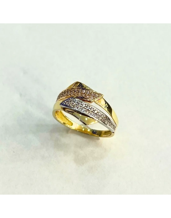 14 Ayar Altın Taşlı Renkli Yüzük