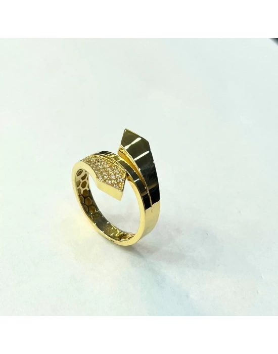 14 Ayar Altın Taşlı Yılan Yüzük