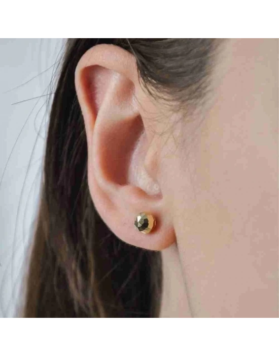 14 Ayar Altın Top Vidalı Küpe