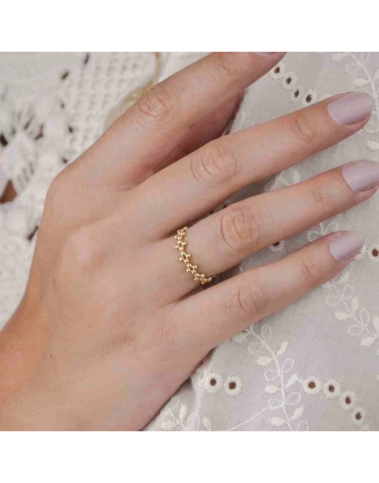 14 Ayar Altın Toplu Eklem Yüzük