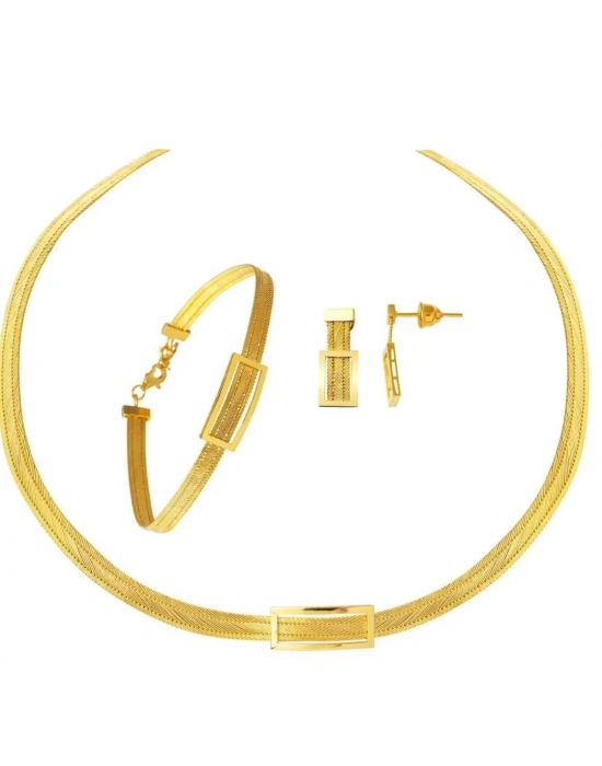 14 Ayar Altın Trabzon Hasır Set Takımı