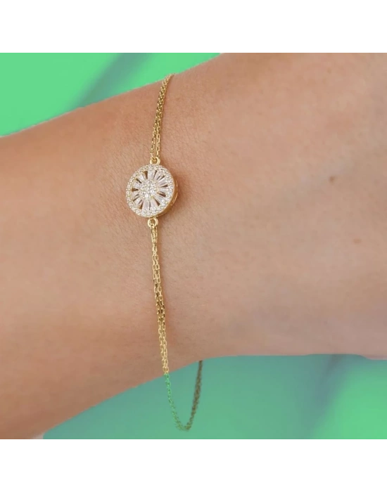 14 Ayar Altın Trapez Zincirli Bileklik