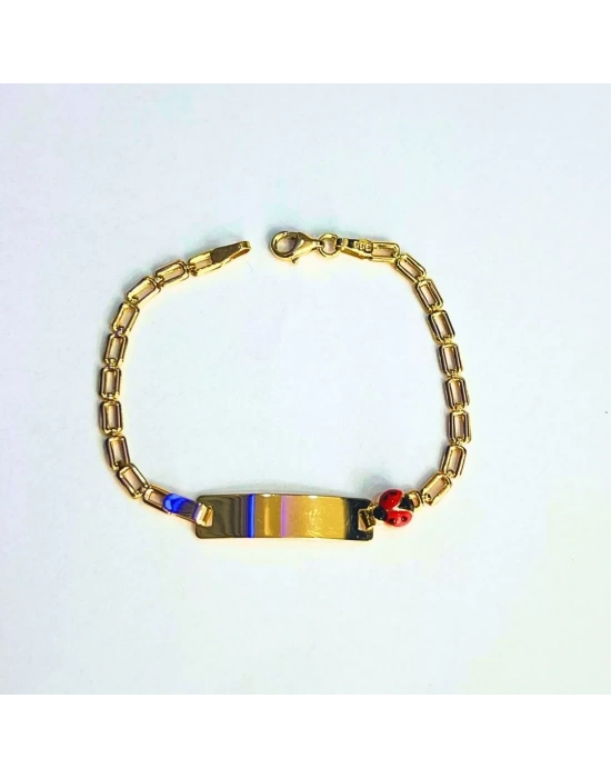 14 Ayar Altın Uğur Böceği Çocuk Bilekliği