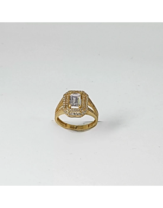 14 Ayar Altın V Baget Yüzük