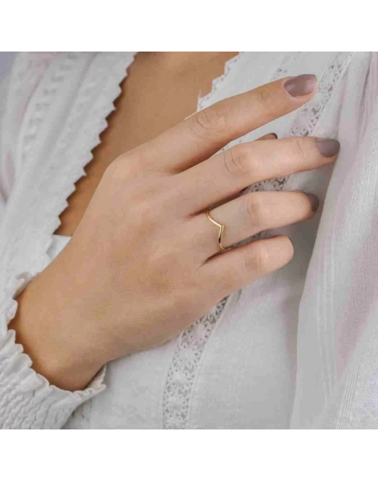 14 Ayar Altın V Eklem Yüzük