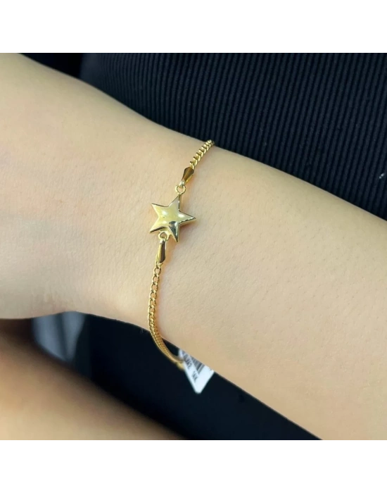14 Ayar Altın Yıldız Bileklik