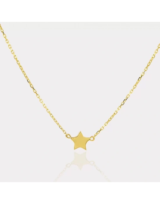 14 Ayar Altın Yıldız Kolye